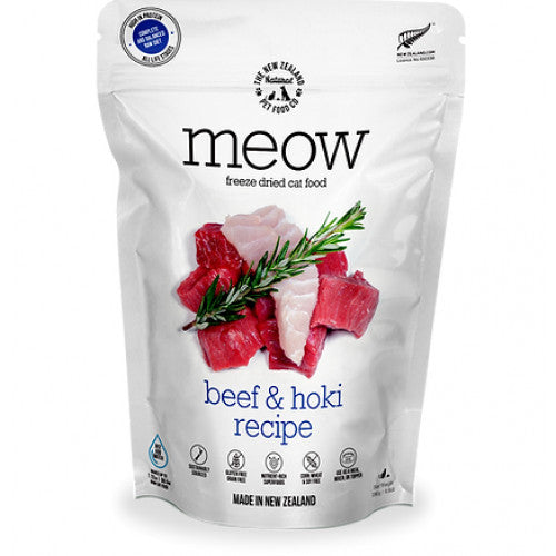 THE NEW ZEALAND NATURAL MEOW FREEZE DRIED 280G BEEF & HOKI 優質凍乾牛肉+鱈魚