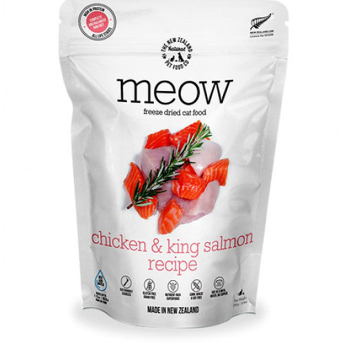 THE NEW ZEALAND NATURAL MEOW FREEZE DRIED 280G CHICKEN & KING SALMON 優質凍乾雞肉+帝皇三文魚