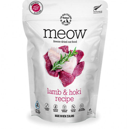 THE NEW ZEALAND NATURAL MEOW FREEZE DRIED 280G LAMB & HOKI 優質凍乾羊肉+鱈魚