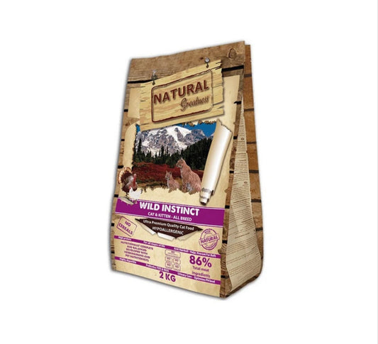 Natural Greatness 野性本能低敏-全貓配方 (雞火雞三文魚味)6kg(小粒頭)